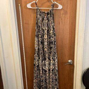 Size 22/24 - Lane Bryant - Black and Tan Sleeveless Sun Dress